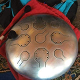 Stainless Steel Double Vibedrum - Natural - Standard - 18 notes in 2 different scales - steel tongue drum - handpan - steel drum