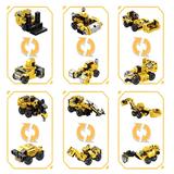 12 In 1 City Project Mecha Transformer Bumblebee Robot Engineering Military Vehicle Building Blocks toys Compatible Lego