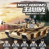 1630pcs American Abrams Main battle tank  building blocks set Compatible Lego Tank