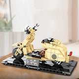 LITTLE SHEEP SCOOTER Small Motorcycles Model Building Block Set Compatible Lego Set