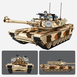1630pcs American Abrams Main battle tank  building blocks set Compatible Lego Tank