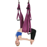 Aerial Yoga Hammock 6 Handles Strap, Home Gym Hanging Belt Swing, Anti-Gravity Aerial Traction Device