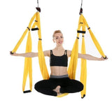 Aerial Yoga Hammock 6 Handles Strap, Home Gym Hanging Belt Swing, Anti-Gravity Aerial Traction Device