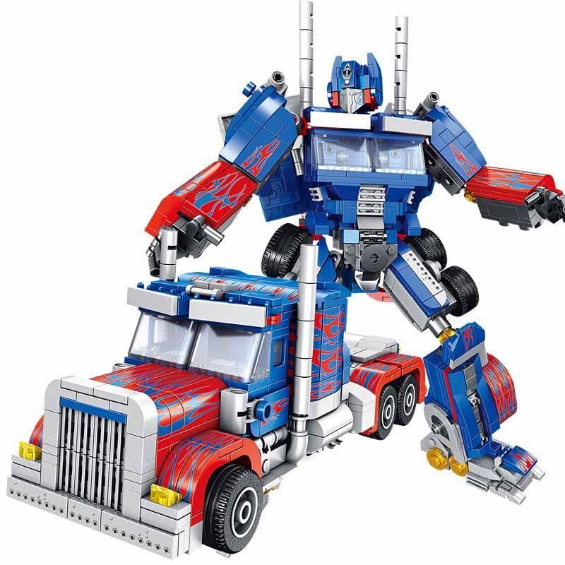 917pcs 2in1 Optimus Prime Transformer Building Blocks Compatible Lego Set(New Upgrade 2020)