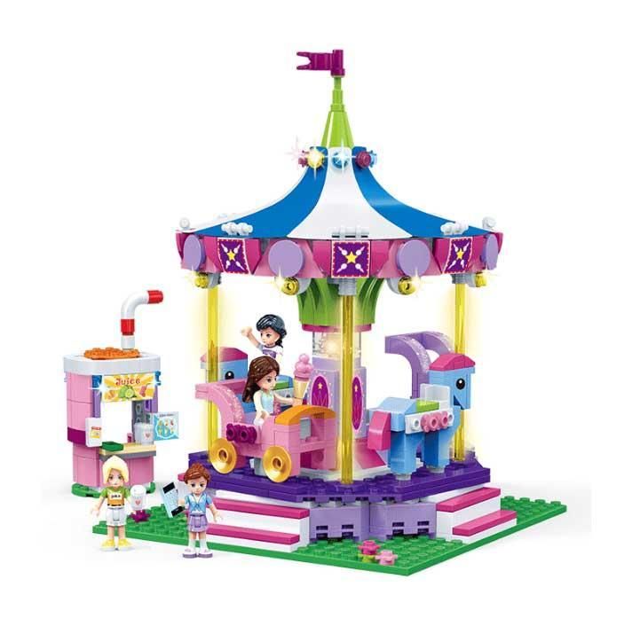 Amusement Park Carousel Building Blocks toy Compatible Lego Friends Set
