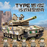 1424pcs WW2 Chinese light main battle tank  building blocks set Compatible Lego Tank