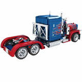 849pcs Optimus Prime Pull Back Truck Building blocks Compatible Lego Set