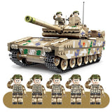1424pcs WW2 Chinese light main battle tank  building blocks set Compatible Lego Tank