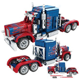 849pcs Optimus Prime Pull Back Truck Building blocks Compatible Lego Set