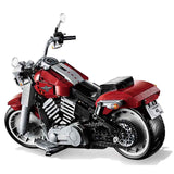 1037pcs Technic Harley Davidson Fat Boy Motorcycle Model Building Block Set Compatible Lego Set
