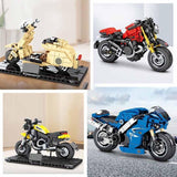 YAMAHA R1 SCOOTER Small Motorcycles Model Building Block Set Compatible Lego Set