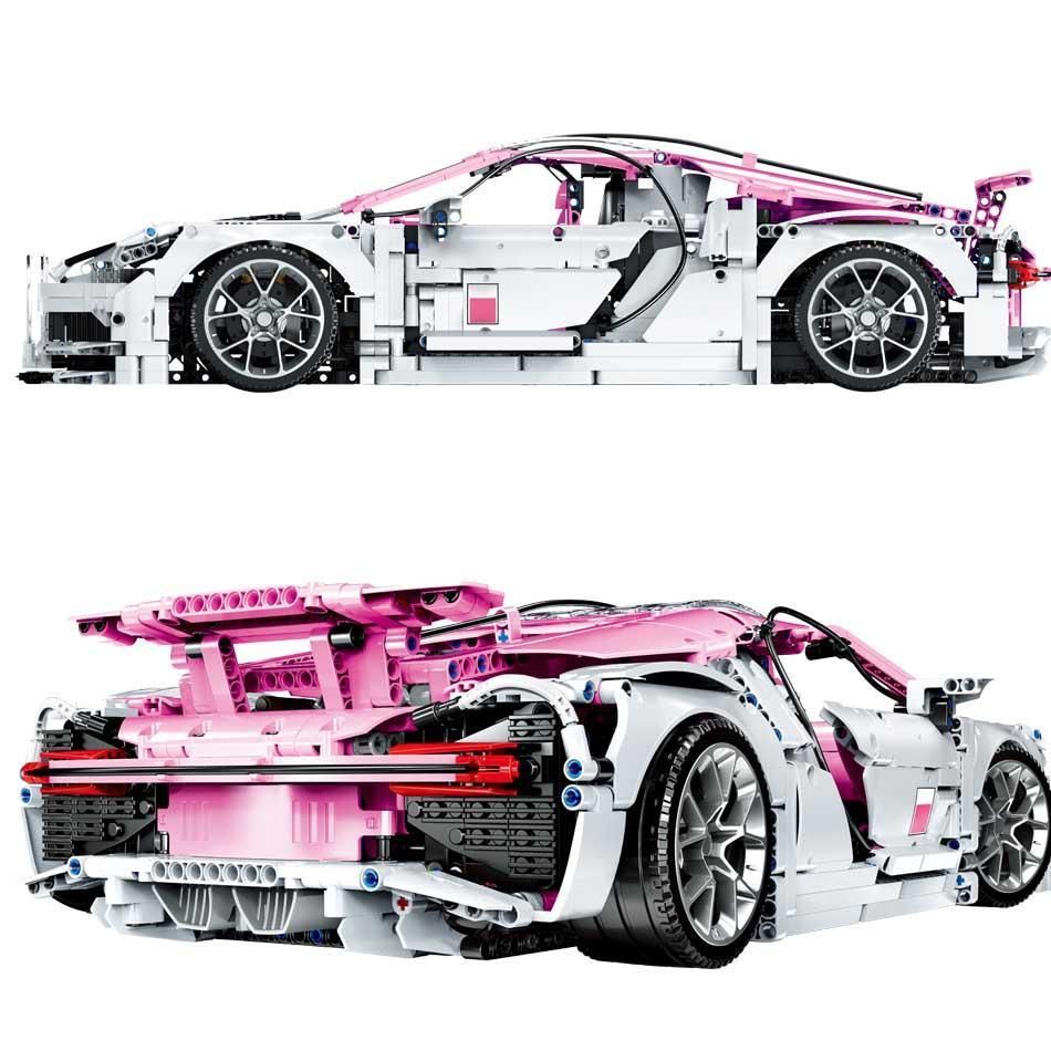 3618pcs Mini Bricks 1:10  Simulation Bugatti sports car Model Compatible Lego car set