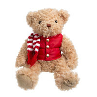 2018 Edition 12 Inch Plush Anniversary Bear With Puffer Vest