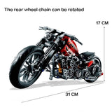 378pcs Technic Harley Davidson Motorcycle Model Building Block Set Compatible Lego Set
