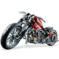 378pcs Technic Harley Davidson Motorcycle Model Building Block Set Compatible Lego Set
