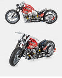 378pcs Technic Harley Davidson Motorcycle Model Building Block Set Compatible Lego Set