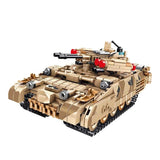 2 IN 1 BMPT Terminator Main Battle Tanks Deformation Transformer Robot Military Building Blocks Toys Sets Compatible Lego