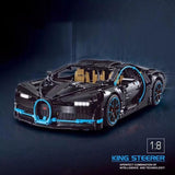 3625pcs Simulation bugatti chiron Model Building blocks Set Black color Compatible Lego car set