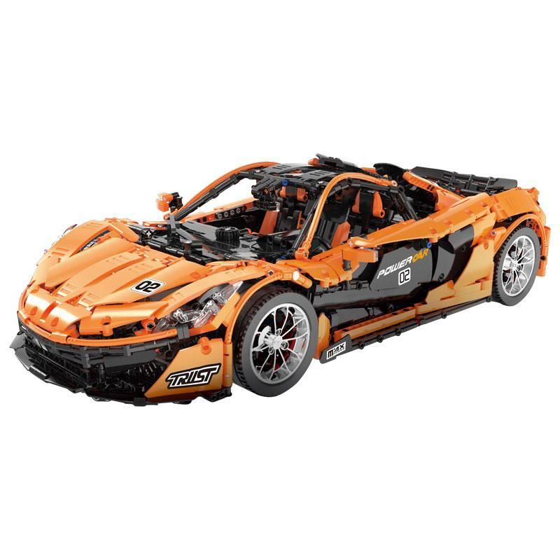 3228pcs Technic McLaren P1 Orange Racing Car Set Building Block