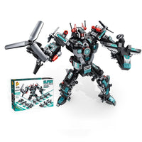 12 In 1 Military Helicopter Fighter Synthesis Transformer Robot Armor Blocks toys Set Compatible Lego
