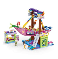 Amusement Park Little Mermaind ship Building Blocks toy Compatible Lego Friends Set For children's gift