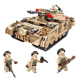 2 IN 1 BMPT Terminator Main Battle Tanks Deformation Transformer Robot Military Building Blocks Toys Sets Compatible Lego