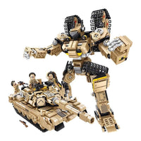 M1A2 Main Battle Tanks Deformation Transformer Robot Machine Military Series Building Blocks toys Compatible Lego Set