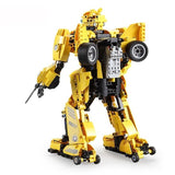 1124pcs 2 in 1 DIY Assembling RC Transformer Bumblebee Car Model Compatible Lego Technic Building Blocks