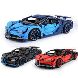 3625pcs Simulation bugatti chiron Model Building blocks Set Blue color Compatible Lego car set