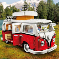 1354pcs T1 Camper Van Classic Bus Mould  Building Block Compatible Lego car set