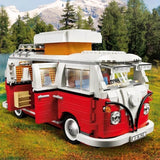 1354pcs T1 Camper Van Classic Bus Mould  Building Block Compatible Lego car set