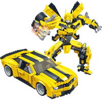 Transformation Bumblebee Robot Building blocks toys Set 2 in 1 Big Robot Yellow Car Blocks Compatible Lego Set