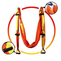 Aerial Yoga Hammock 6 Handles Strap, Home Gym Hanging Belt Swing, Anti-Gravity Aerial Traction Device