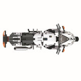 716pcs Technic Racing Motorcycle Model White Color Building Block Set Compatible Lego Set