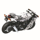 716pcs Technic Racing Motorcycle Model White Color Building Block Set Compatible Lego Set