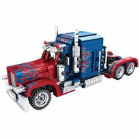 849pcs Optimus Prime Pull Back Truck Building blocks Compatible Lego Set