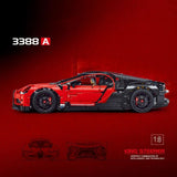3625pcs Simulation bugatti chiron Model Building blocks Set Red color Compatible Lego car set