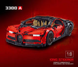 3625pcs Simulation bugatti chiron Model Building blocks Set Red color Compatible Lego car set