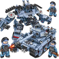 Main Battle Tanks Deformation Transformer Robot Machine Military Series Building Blocks Compatible Lego Set