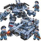 Main Battle Tanks Deformation Transformer Robot Machine Military Series Building Blocks Compatible Lego Set